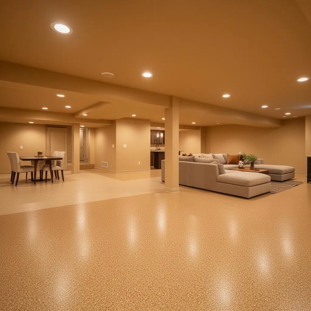 Basement epoxy flooring in Green Bay, WI